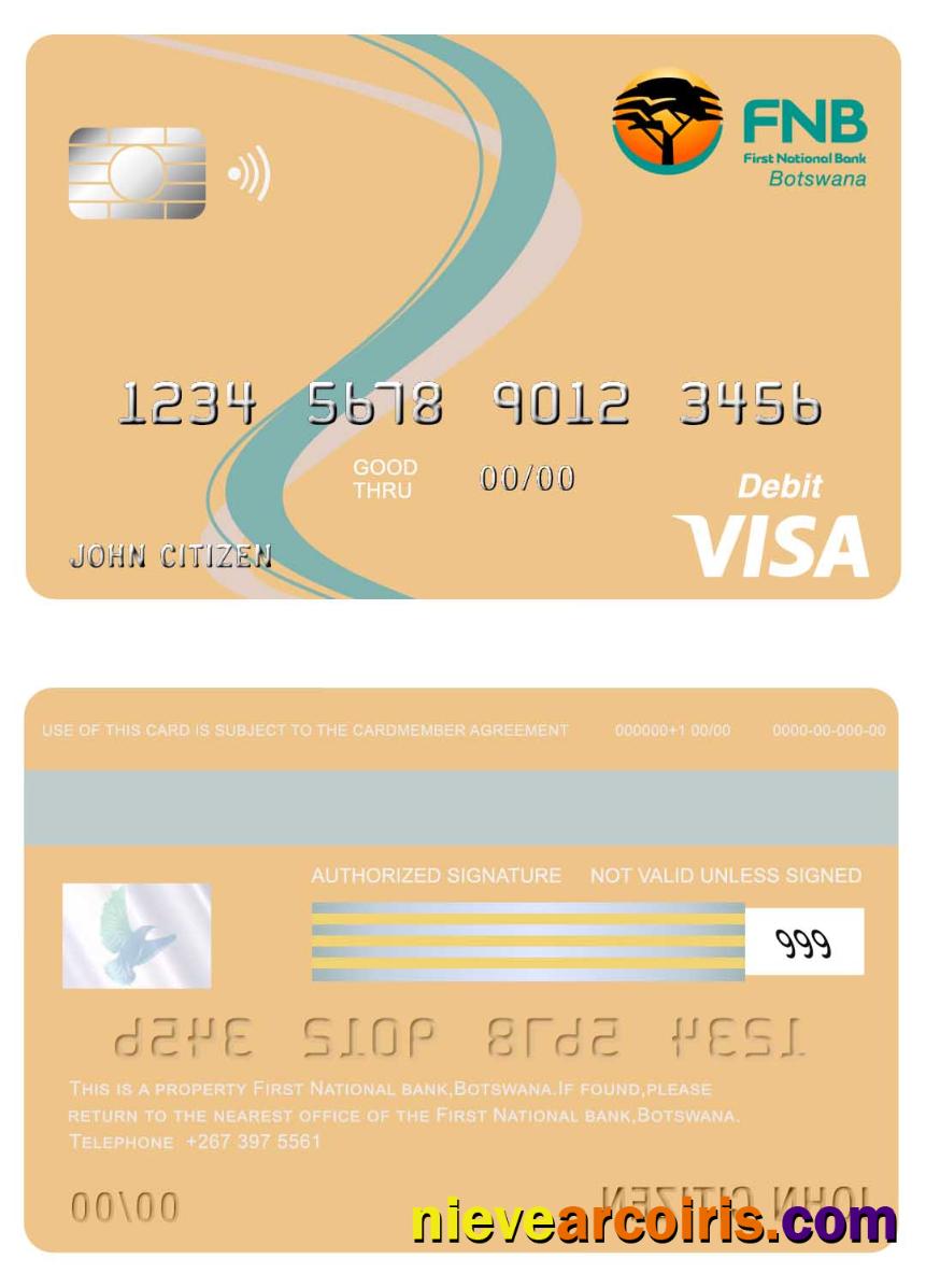 Botswana First National bank visa card